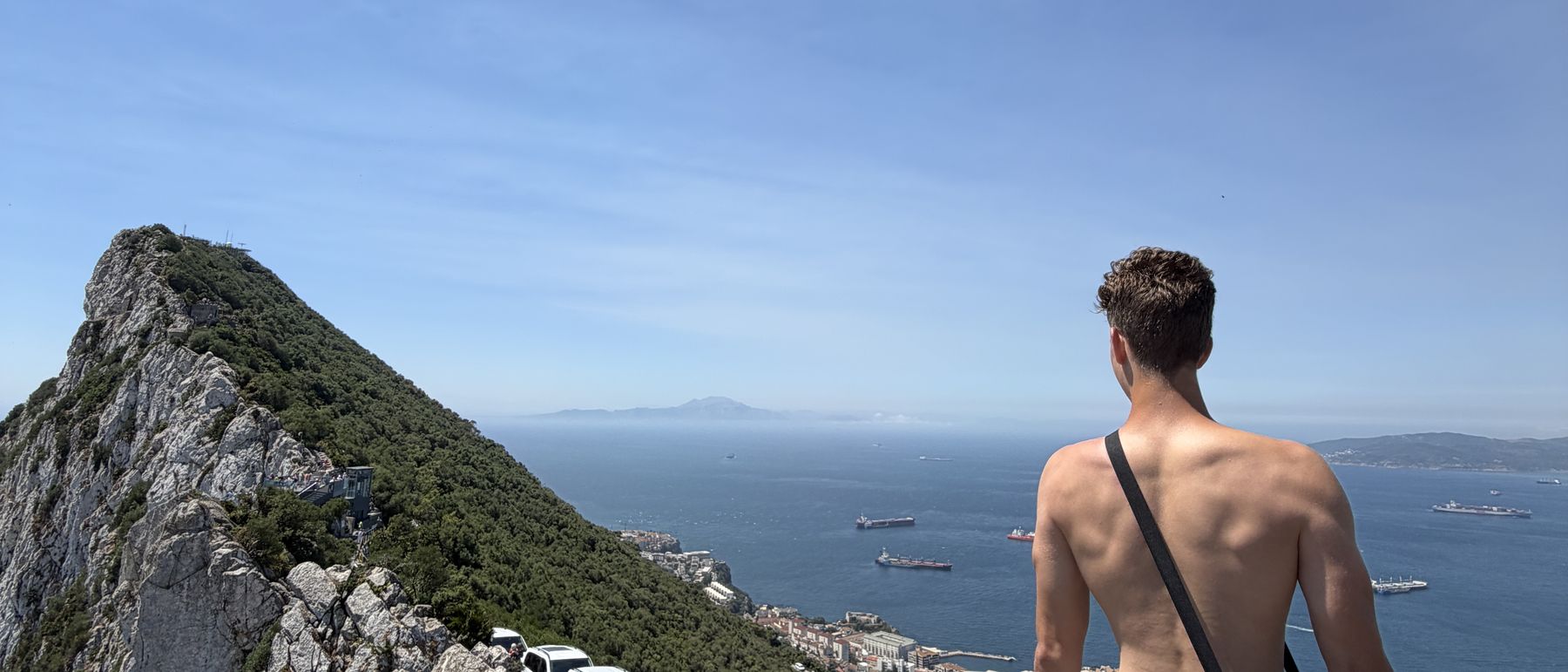 Blick über die Meerenge von Gibraltar